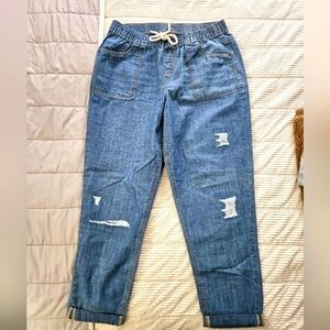 Stylish‎ Blue Big Girls Jeans Jogger Style  Size 20